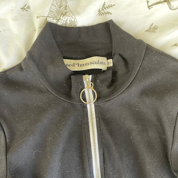 Stoned Immaculate moffitt turtleneck bodysuit in black NWOT - Picture 5 of 5